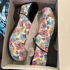 Bjork professional leather clogs.